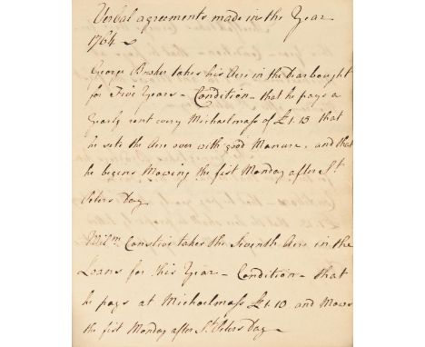 Law and Land in the Reign of George III. A landowner's or land agent's book of legal transactions, contracts and verbal agree