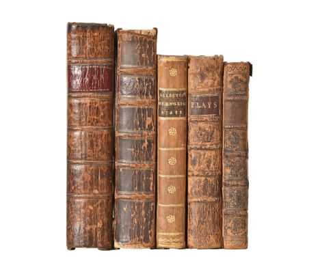 Theatre. Five sammelbands of plays, 18th-early 19th c, including first editions and Irish imprints, comprising: 1) seven boun