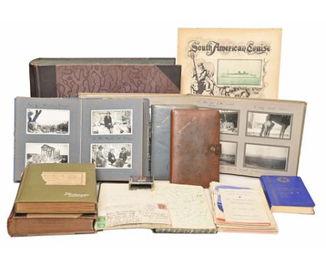 Travel. A family archive of photograph albums, travel journals and manuscript notebooks, early-mid 20th c,&nbsp;comprising a 