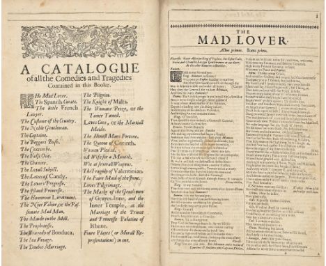 Shakespeare's Contemporaries. Beaumont (Francis), Fletcher (John), &amp; [Shirley (James, editor)], Comedies and Tragedies,&n