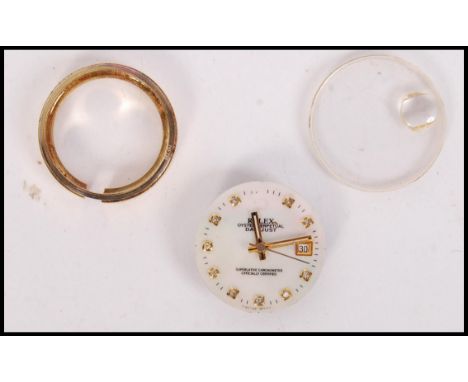 A vintage Rolex oyster Swiss made 21 jewels perpetual datejust superlative chronometer officially certified ladies wristwatch