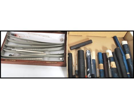 A collection of vintage 20th century veterinarian mercury filled Hydrometers, various makers some within original packaging, 