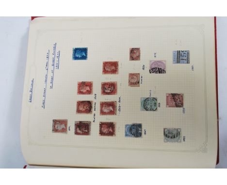 A vintage stamp album containing various stamps dating from the 19th century. Great Britain and Commonwealth examples.