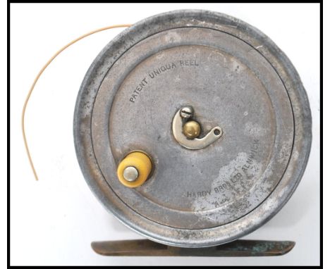 A vintage Hardy Bros. Ltd, Alnwick Uniqua fly reel, duplicated MkII&nbsp;