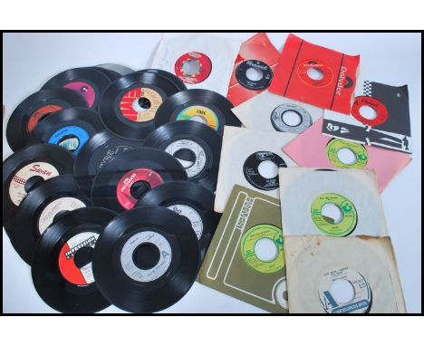 Vinyl records - A collection of approximately 300 plus duke box records by various artists and genres to include Kinny Rodger
