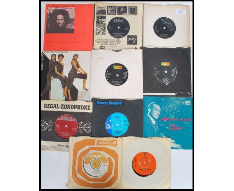 Vinyl Records - A collection of 7" 45rpm vinyl singles dating from the 1960s featuring many artists to include Michael Jackso