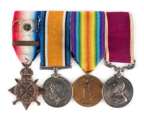 *Great War. A Great War group of four to Bombardier W.C. Doe, Royal Artillery,   1914 Star and Bar (19737 Bmbr: W.C. Doe. R.H