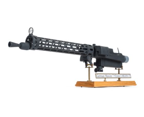 *German Maxim, 7.92mm LMGO8-15, scale model,  in metal and composite, 57.5cm long, presented on a wooden display stand  (1)