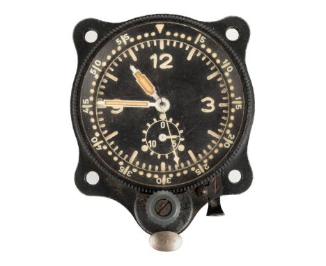 *Luftwaffe. Me109 aircraft clock,  with 45mm dial, rotating bezel, large winding crown and stopwatch button, case stamped 690