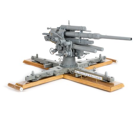 *German Flak 36 Anti-Tank Gun, 88mm German Flak 36 Anti-Tank Gun,  extremely fine scale model, in metal and composite, 78cm l