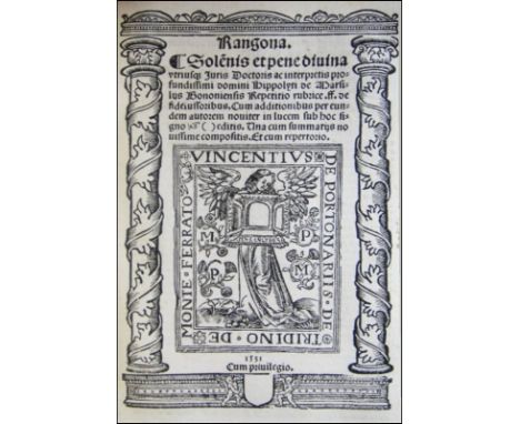 [Civil Law, Guarantees] De Marsigli, Rangona, 1531 THE GUARANTEES IN CIVIL LAWNOT IN USADE MARSIGLI, IPPOLITO. Rangona. Solen
