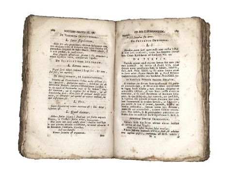 [Roman Law, Handbook] Grotius, 1777 1 COPY IN USA GROTIUS' FUNDAMENTAL ANTHOLOGY OF THE MOST IMPORTANT EXCERPTS OF ROMAN LAWG