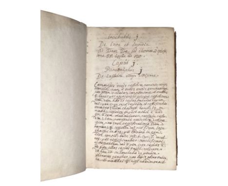 [Manuscript on paper, Law and Justice] De iure, 1650 [Manuscript on paper, Law and Justice] Thomas de Aquino. Tractatus 1° De