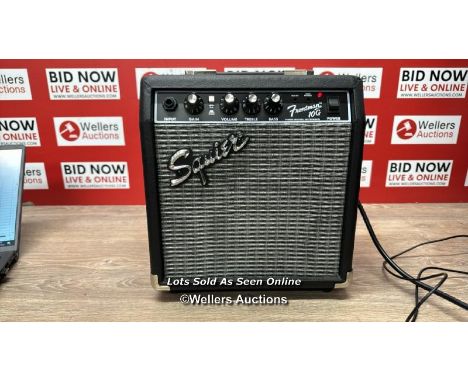 SQUIER FRONTMAN 10G AMPLIFIER WITH POWER CABLE / APPEARS IN GOOD CONDITION AND POWERS UP  (COLLECTION LOCATION: GUILDFORD) / 
