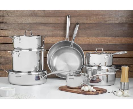 RRP: 354.99 - TRAMONTINA TRAMONTINA 8 PCS. TRI-PLY COOKWARE SET  / APPEARS TO BE NEW, OPEN BOX - UNLESS STATED OTHERWISE / CO