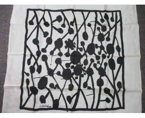 Circa 1946 a vintage Graham Sutherland 'Trellis', Ascher Studio, screen printed silk twill scarf, limited edition out of 195,
