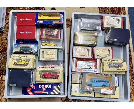 A collection of model cars and replicas, makes of Matchbox, Corgi, Dinky, Daimler, Oxford, Solido, AEC, etc. To include 'Mode