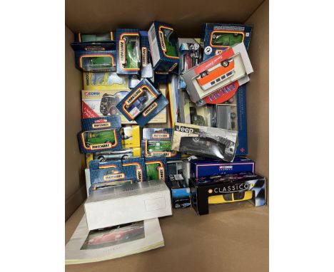 A collection of model cars and various vehicles, makes by Maisto, Corgi, Lledo, EFE and Welly, etc. Items to include 'Monarch