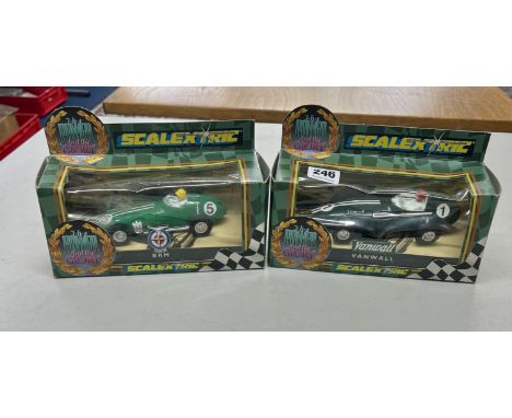 Scalextric, two models Vanwall and BRM, boxed.