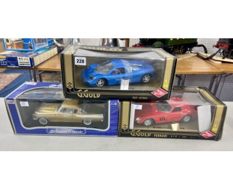 Guiloy, two 1:18 scale models and Anson Classic model, boxed (3)