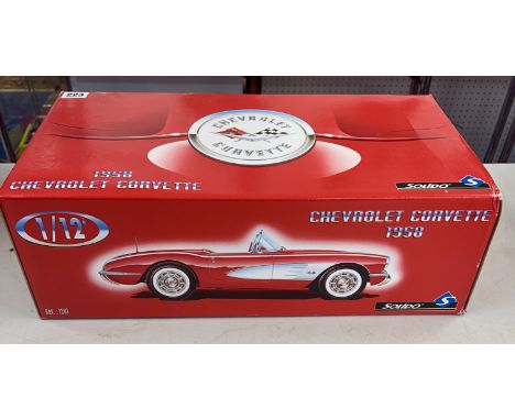 Solido, 1:12 scale 1958 Chevrolet Corvette, boxed.
