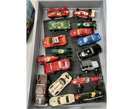 Scalextric, a collection of 14 models and 2 others.