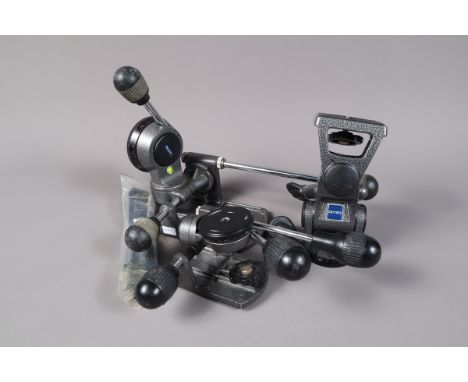 Three Gitzo Tripod Heads, a G 1371, VG, in maker box, a G 1270 M, G and a G 1570 M, G, all move freely