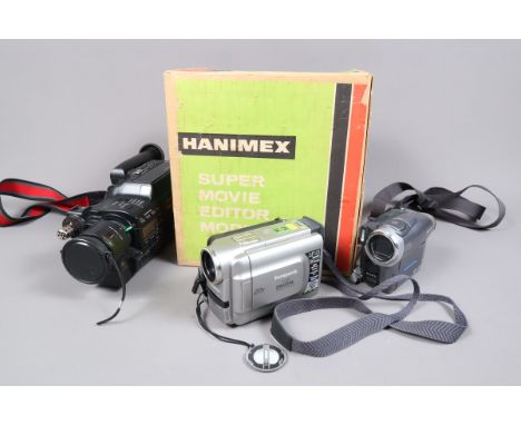 Sony Video Camcorders, a Sony NV-DS5B Mini-DV camcorder, a Sony Handycam DCR-DVD403E DVD camcorder, a Sony Handycam CCD-F500E