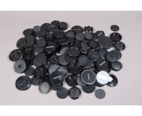 A Collection of SLR Body and Lens Caps, brands include Arrow, Asahi, Canon, Chinon, Fujica, Fujifilm, Kiron, KMZ, Konica, Min