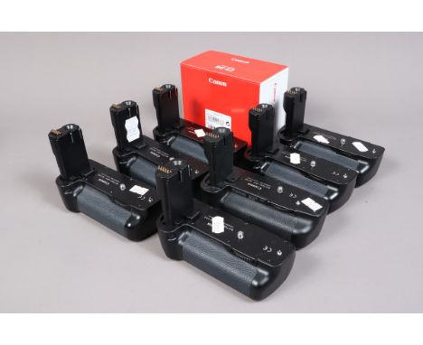 A Tray of Canon Battery Grips, A Canon BG-E2 grip, in maker's box, with manual, six BG-ED3 grips and one BG-E4 grip, all G, a