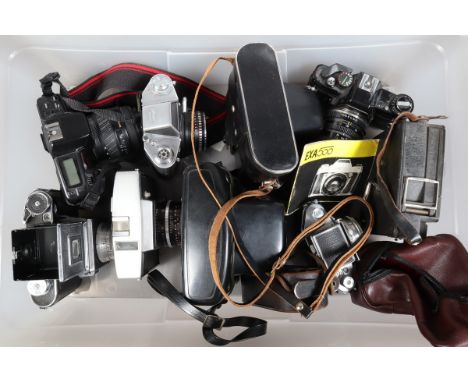 SLR and Cine Cameras, comprising an Agilux Agiflex I, an Ihagee Exa Type 6 and Exa IIa, a Jenaflex AM-1, a Pentacon Pentina M