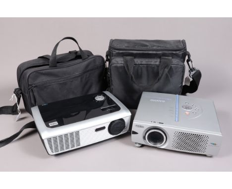 Two Overhead Projectors, a Sanyo Pro Xtra X, model no PLC-XW20A, with manual &amp; power cable and a Nobo DLP, model S28,, wi