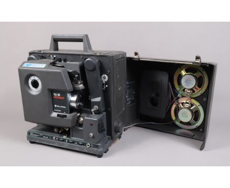 A Bell &amp; Howell TQIII Specialist 1695 16mm Filmosound Projector, later charcoal-coloured optical sound model, motor runs,