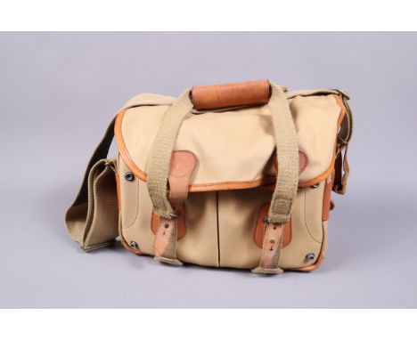 A Billingham Camera Bag, M Billingham, Lye, Stourbridge, 35L x 24H x 16D cm APPROX, two front pockets, inner section, strap, 