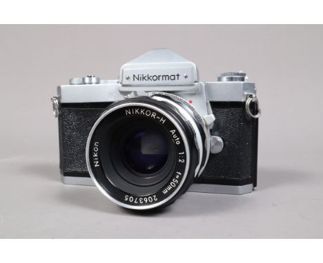 A Nikon Nikkormat FT Camera, serial no 3139867, shutter working, meter responsive, body G, some lifting to leatherette on fro