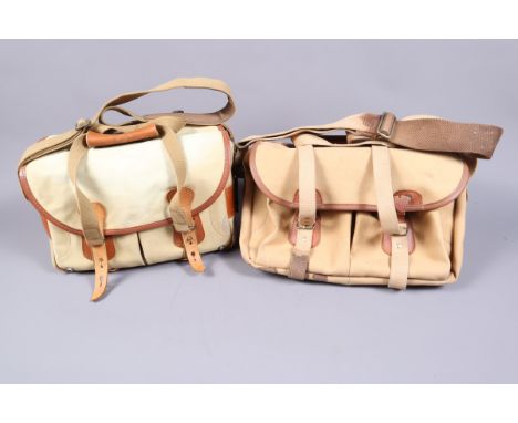 Two Billingham Camera Bags, M Billingham, Lye Stourgridge, one 30L x 20H x 16D cm approx., F, bleaching from light to canvas,