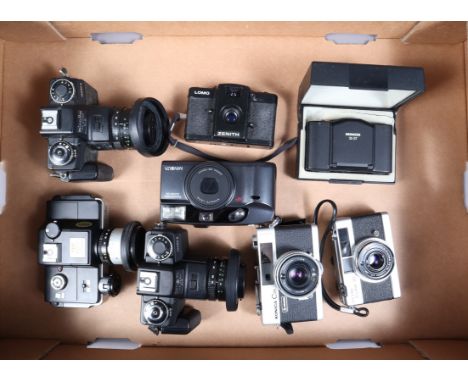 Minolta and Other Compact Cameras, a Minolta 110 Zoom SLR, two Minolta MkII 110 Zoom SLR, a Minolta Panorama Zoom 28, a Minox