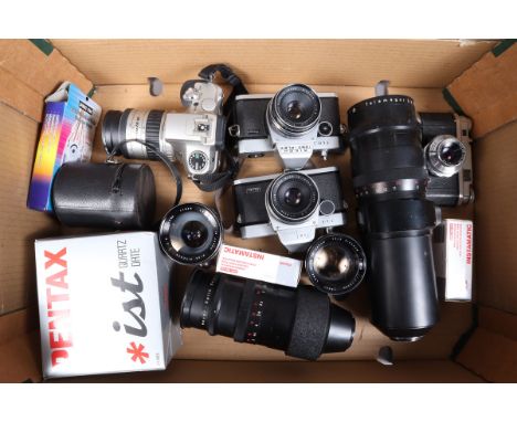 Cameras and Lenses, comprising an O.P.L Focasport II 35mm rangefinder camera, with maker's ERC, a Meyer Telemegor 400mm f/5.5