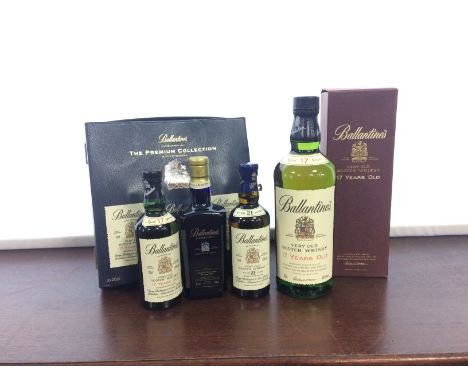 BALLANTINE'S AGED 17 YEARS
Blended Scotch Whisky
70cl, 43% volume, in carton.
BALLANTINE'S 'THE PREMIUM COLLECTION'
Blended S
