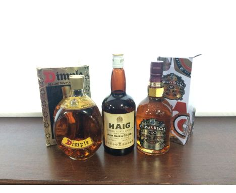 CHIVAS REGAL AGED 12 YEARS
Blended Scotch Whisky
700ml, 40% volume, in carton.
HAIG GOLD LABEL
Blended Scotch Whisky
26 2/3 f