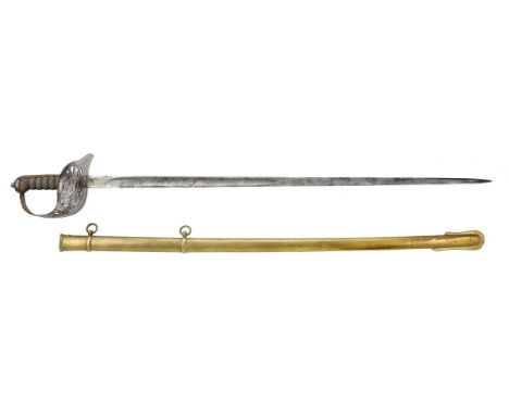 Great Britain. 1895 Pattern Infantry Officer's Sword. By J &amp; B Pearse &amp; Co., 28 Floral St, London. Nickel-plated stee