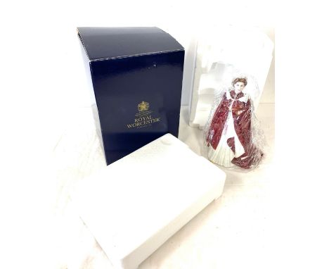 Boxed Royal Worcester in Celebration of the queens 80th Birthday figure