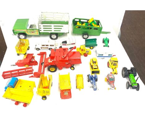 Selection of vintage farming toys 