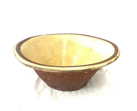Vintage pottery pancheon diameter approx 14 inches