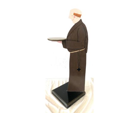 Vintage wooden Monks serving stand height approx 35 inches