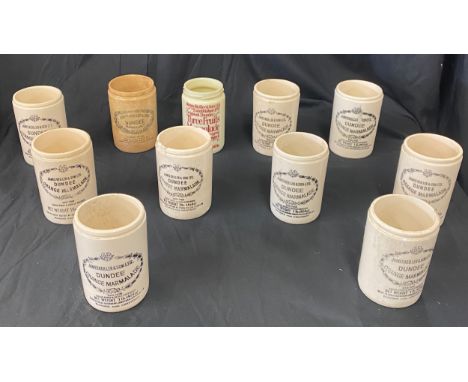 Selection of advertising vintage jars to include marmalade, jam etc 