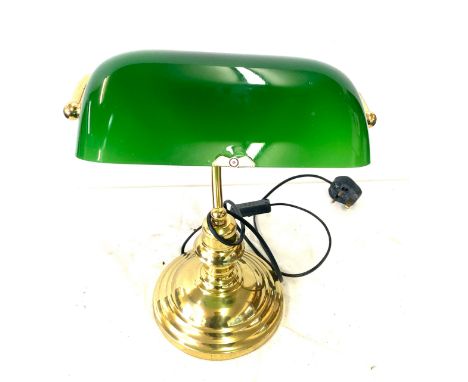 Vintage brass and glass desk lamps 