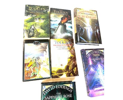 4 Books by JRR Tolkien includes The return of shadow, Sauron defeated, the book of lost talesand the war of the ring and a se
