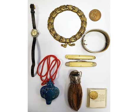 Three boxes of assorted costume jewellery to include a gentleman's stainless steel Lorus bracelet watch, a child's silver ban