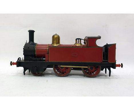Tinplate electric model tank engine, maker unknown, 4,2,0, marked 'Brecon & Merthyr Railway Company' to side, believed to be 
